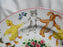 Tiffany Playground, Animals, Flowers, Pink Trim: Children's Plate, 7"