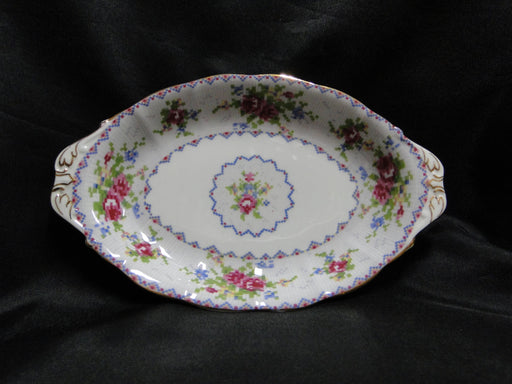 Royal Albert Petit Point, Floral Embroidery: Oval Relish Dish, 8 1/4" x 5 1/8"