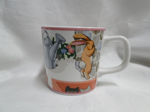Tiffany Playground, Animals, Flowers, Pink Trim: Children's Mug / Cup, 3" Tall