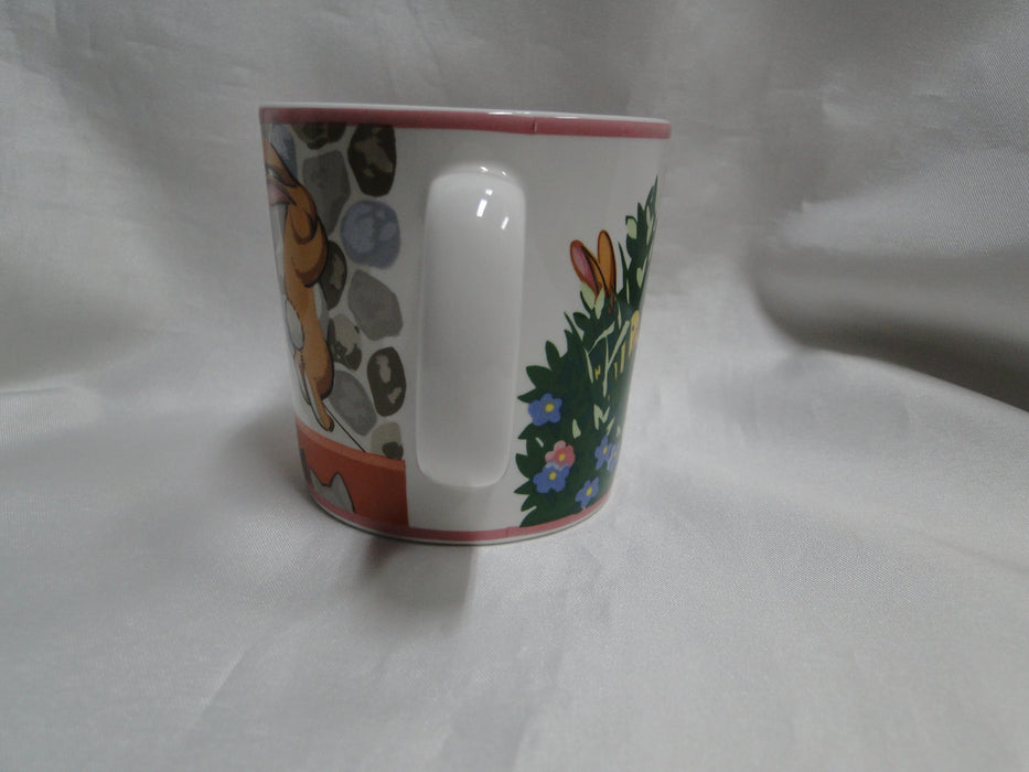 Tiffany Playground, Animals, Flowers, Pink Trim: Children's Mug / Cup, 3" Tall