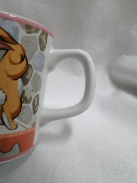 Tiffany Playground, Animals, Flowers, Pink Trim: Children's Mug / Cup, 3" Tall