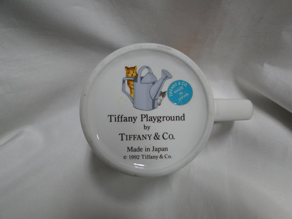 Tiffany Playground, Animals, Flowers, Pink Trim: Children's Mug / Cup, 3" Tall