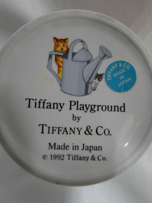 Tiffany Playground, Animals, Flowers, Pink Trim: Children's Mug / Cup, 3" Tall