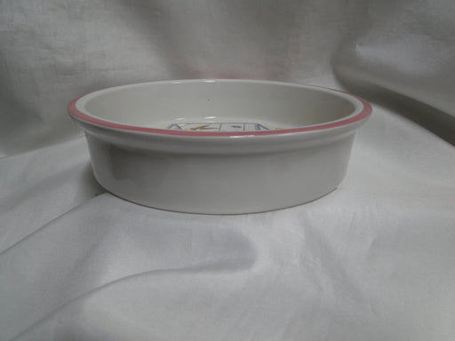 Tiffany Playground, Animals, Flowers, Pink Trim: Children's Bowl, 6 5/8" x 1.5"