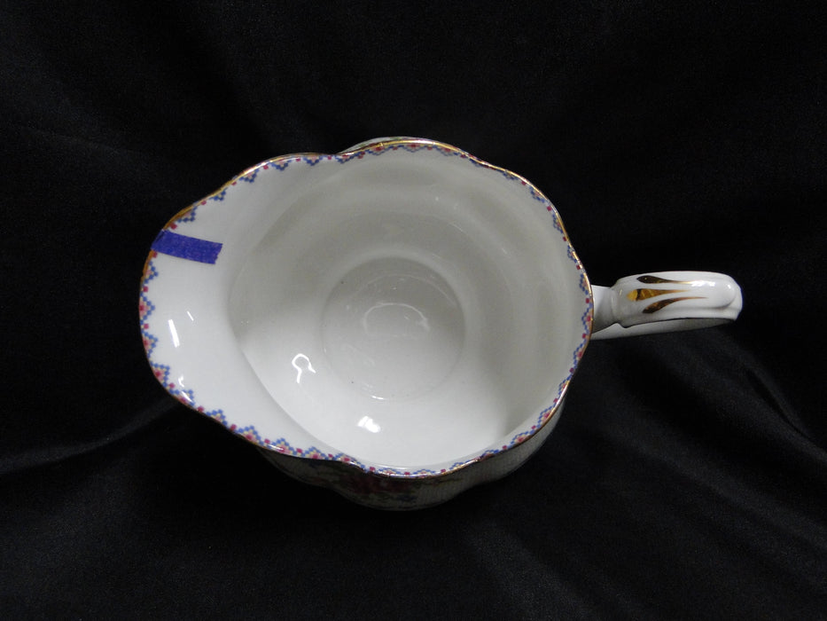 Royal Albert Petit Point, Floral Embroidery: Gravy Boat As Is & Sep Underplate