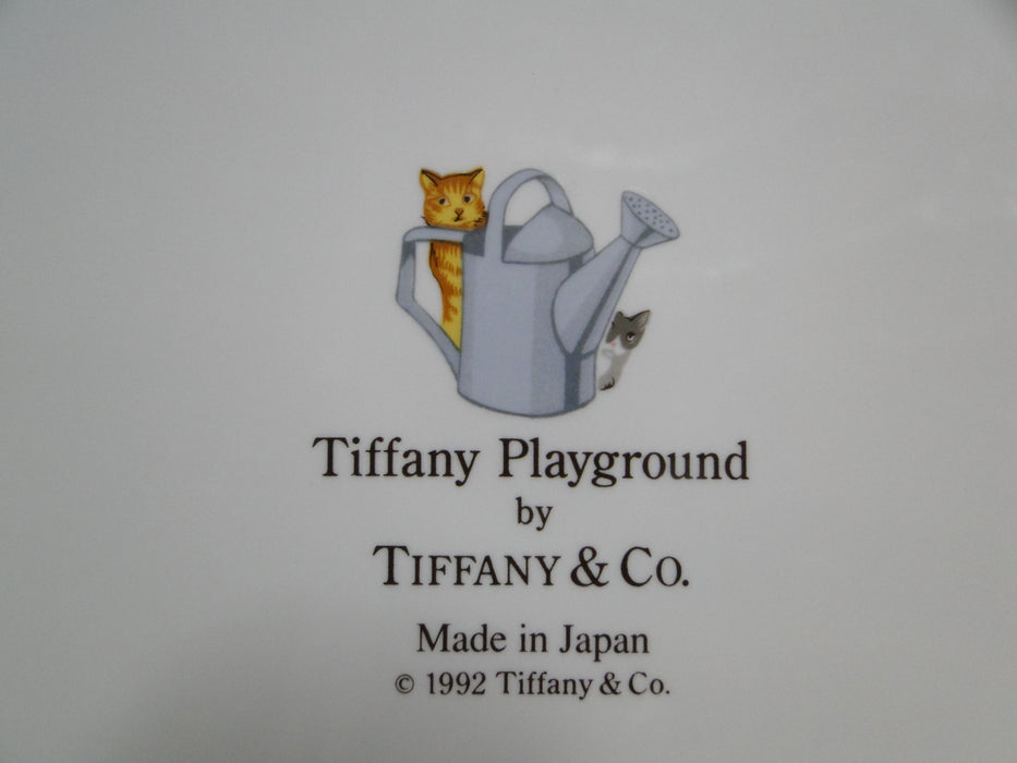 Tiffany Playground, Animals, Flowers, Pink Trim: Children's Bowl, 6 5/8" x 1.5"