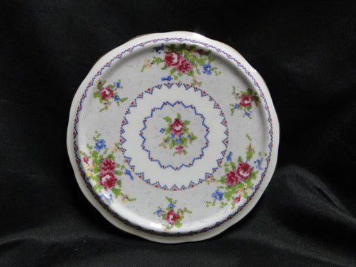 Royal Albert Petit Point, Floral Embroidery: Round Trivet / Tea Tile, 6"