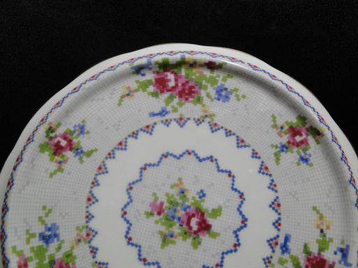 Royal Albert Petit Point, Floral Embroidery: Round Trivet / Tea Tile, 6"