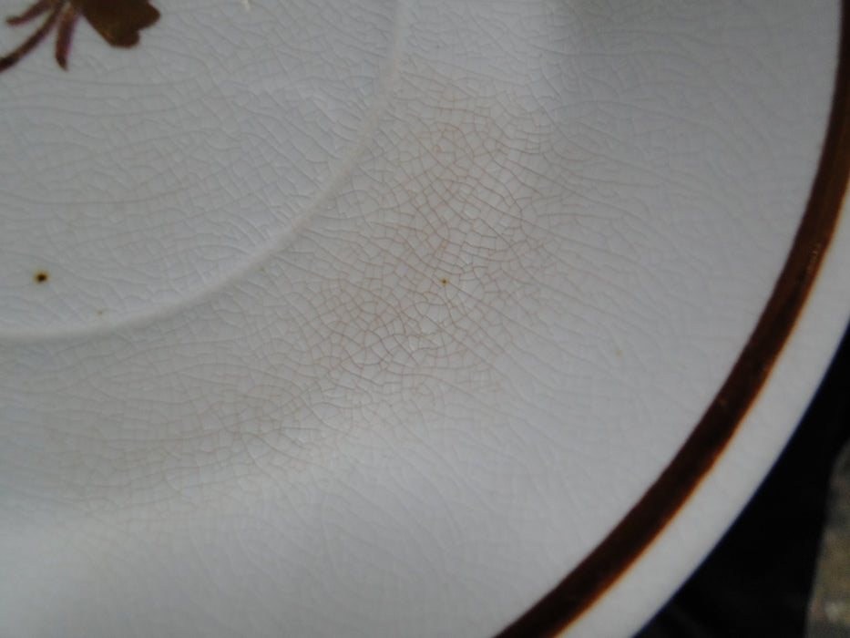 Meakin, Alfred Tea Leaf, Copper Tea Leaf Center: 6" Saucer Only, Crazing