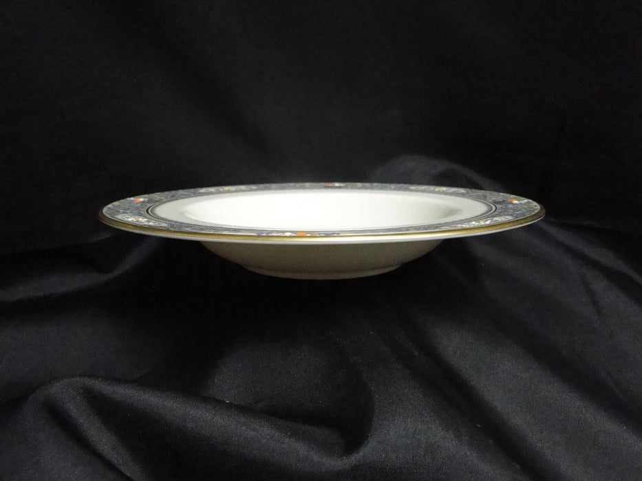 Lenox Autumn, Fruit, Blue Scrolls: Rim Soup Bowl, 8 3/8" x 1 3/8" Tall