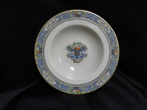 Lenox Autumn, Fruit, Blue Scrolls: Rim Soup Bowl, 8 3/8" x 1 3/8" Tall