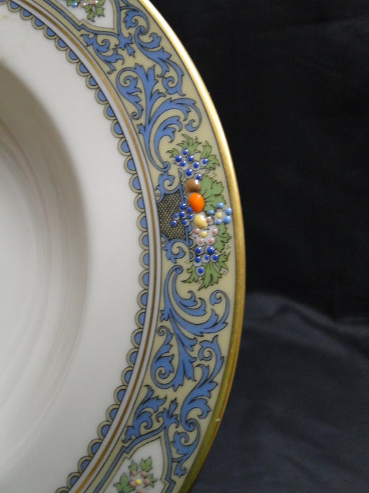 Lenox Autumn, Fruit, Blue Scrolls: Rim Soup Bowl, 8 3/8" x 1 3/8" Tall
