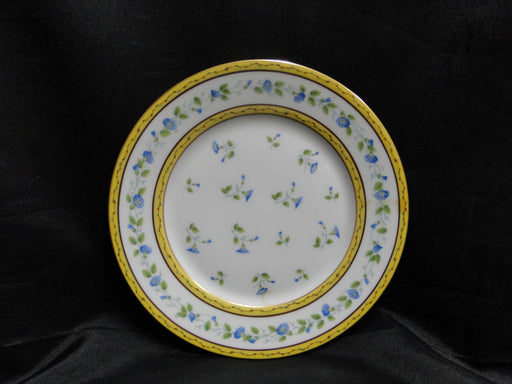 Raynaud Ceralene Morning Glory Sprays, Yellow Bands: Salad Plate (s), 7 5/8"