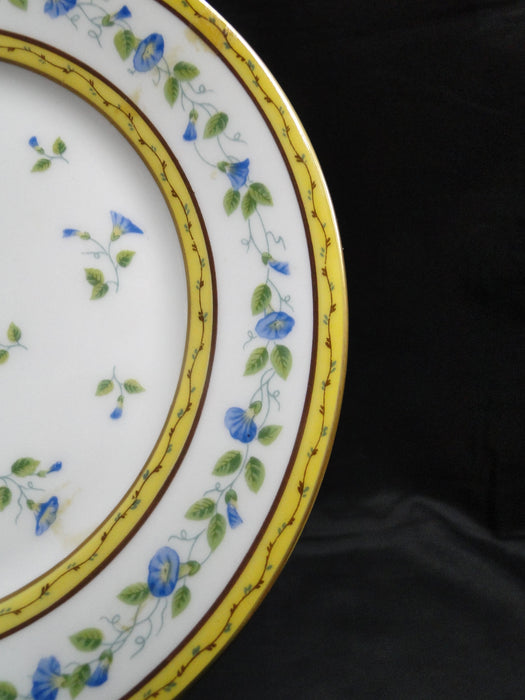 Raynaud Ceralene Morning Glory Sprays, Yellow Bands: Salad Plate (s), 7 5/8"