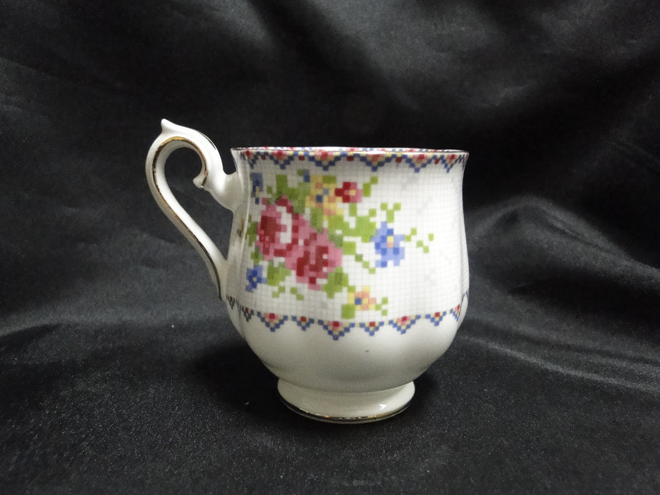 Royal Albert Petit Point, Floral Embroidery: Demi Cup & Saucer Set (s), 2 5/8"