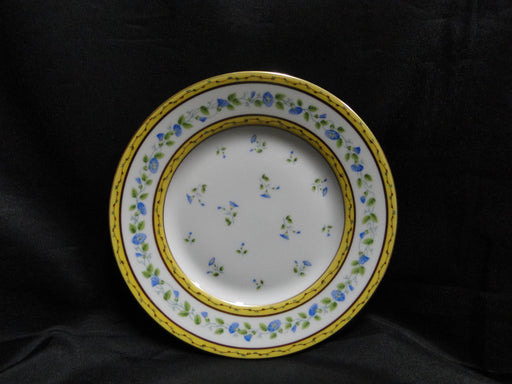 Raynaud Ceralene Morning Glory Sprays, Yellow Bands: Bread Plate (s), 6 1/2"