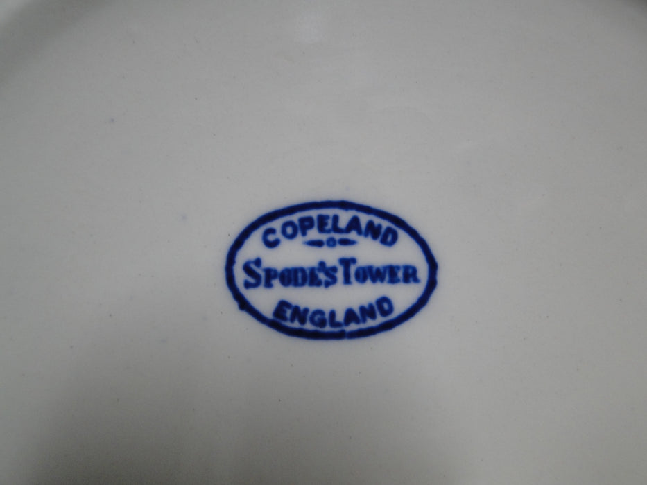 Copeland Spode's Tower Blue, Flowers & Scene: Salad / Serving Bowl, 10" x 3 3/4"