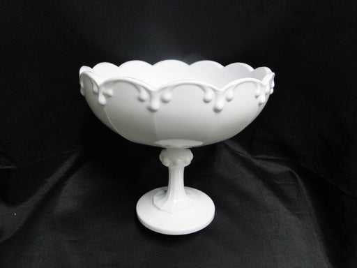 Indiana Garland Milkglass, Raised Drips, No Fruit: Compote, 8 1/2" x 7 3/4" Tall