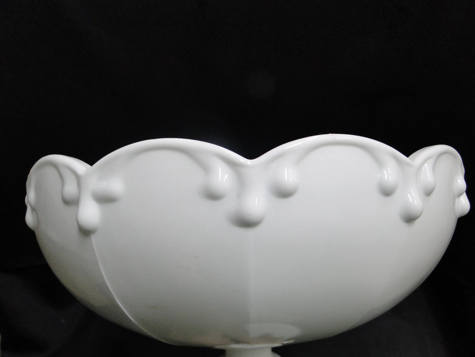 Indiana Garland Milkglass, Raised Drips, No Fruit: Compote, 8 1/2" x 7 3/4" Tall
