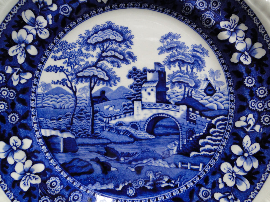 Spode Tower Blue, Flowers & Scene: Salad Plate (s), 7 3/4"