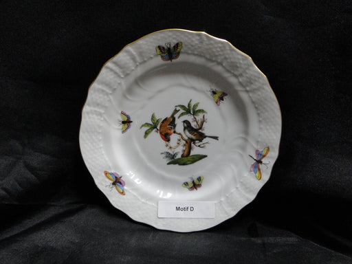 Herend Rothschild Bird: Bread Plate, 6 1/8", 1515, RO, Motif D