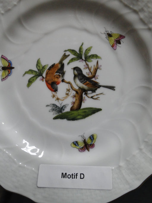 Herend Rothschild Bird: Bread Plate, 6 1/8", 1515, RO, Motif D