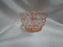 Jeannette Cube Pink, Depression Glass: Open Sugar Bowl, 2 3/8" Tall