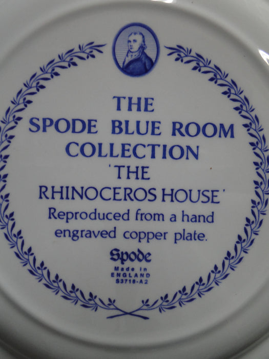 Spode Blue Room, Blue & White: Dinner Plate, 10 1/2", "The Rhinocerous House"