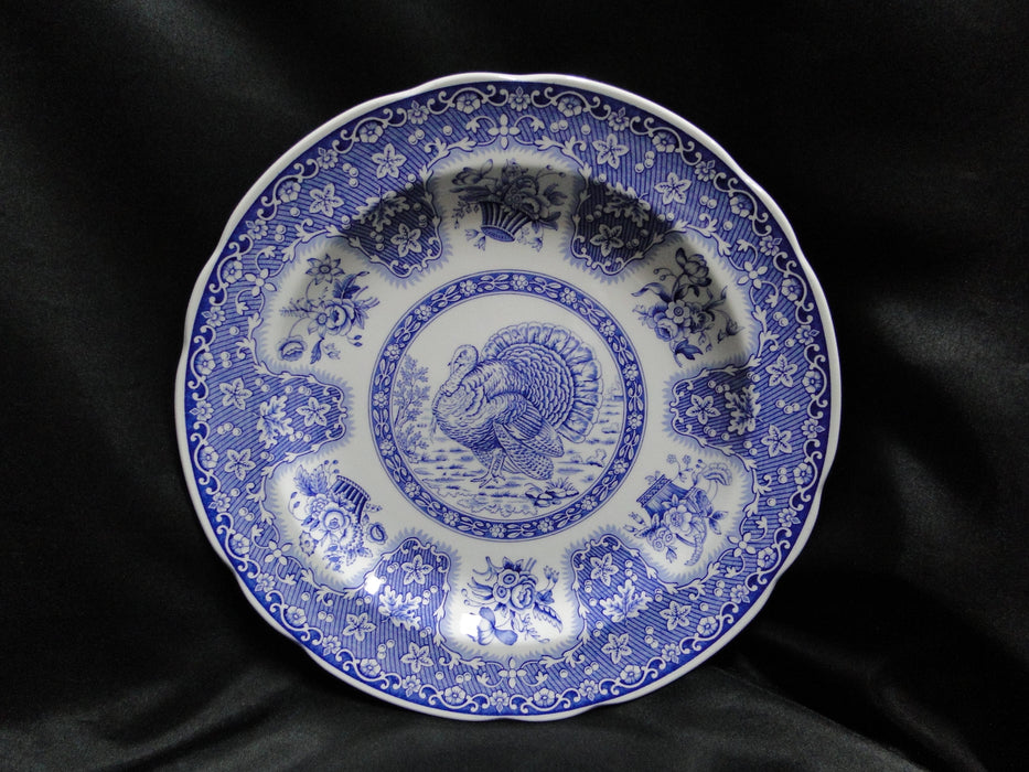 Spode Festival Blue, Turkey, Flower Baskets: Dinner Plate (s), 10 1/2"