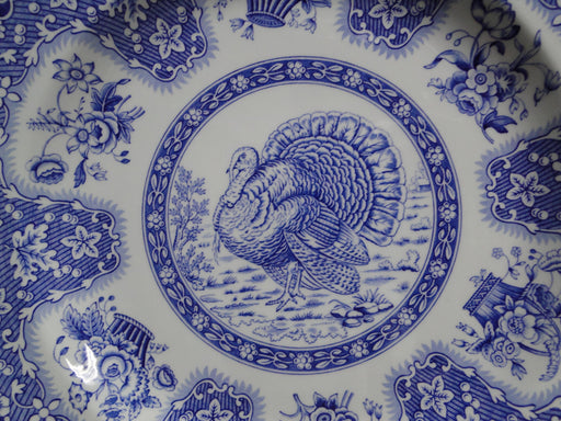 Spode Festival Blue, Turkey, Flower Baskets: Dinner Plate (s), 10 1/2"