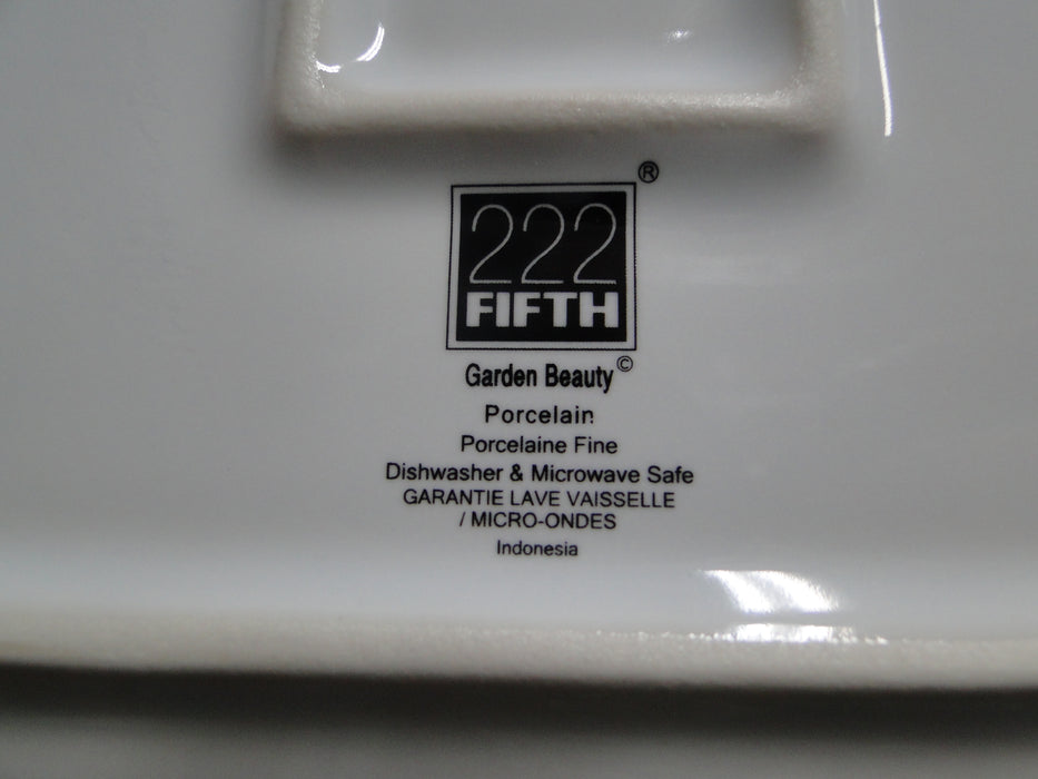 222 Fifth Garden Beauty, Multicolored Florals: 2-Tier Serving Tray, 10 1/2" & 8"