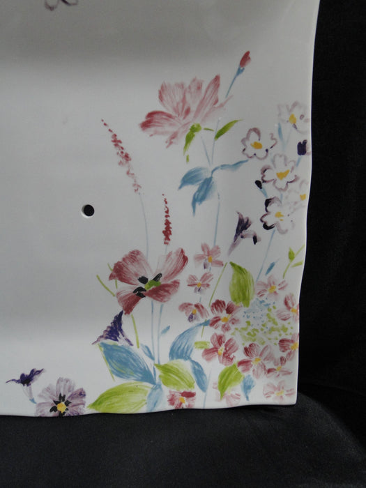 222 Fifth Garden Beauty, Multicolored Florals: 2-Tier Serving Tray, 10 1/2" & 8"