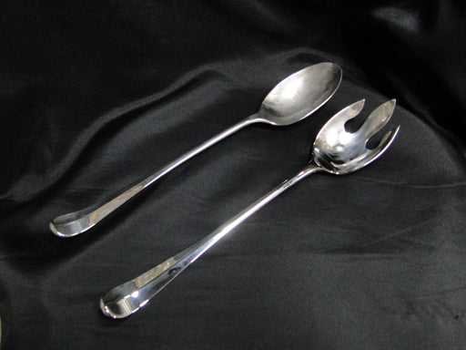 Silverplate Flatware Made in China: Salad Serving Spoon & Fork, 12 1/2"