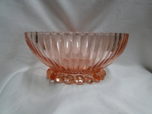 Anchor Hocking AHC37 Pink, Ribbed Design: Salad Serving Bowl, 9 3/8" x 4"