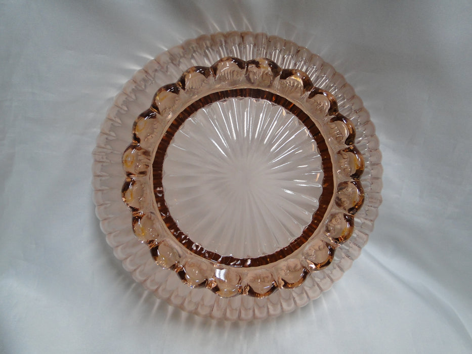 Anchor Hocking AHC37 Pink, Ribbed Design: Salad Serving Bowl, 9 3/8" x 4 1/4"