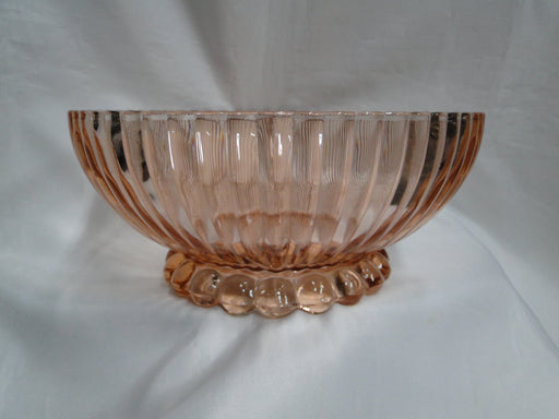 Anchor Hocking AHC37 Pink, Ribbed Design: Salad Serving Bowl, 9 3/8" x 4 1/4"