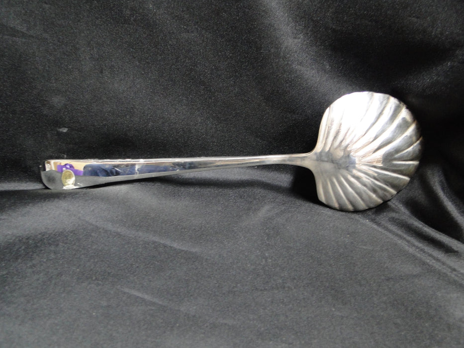 Silverplate Flatware Made in China: Casserole Spoon w/ Shell Bowl, 10 3/8"