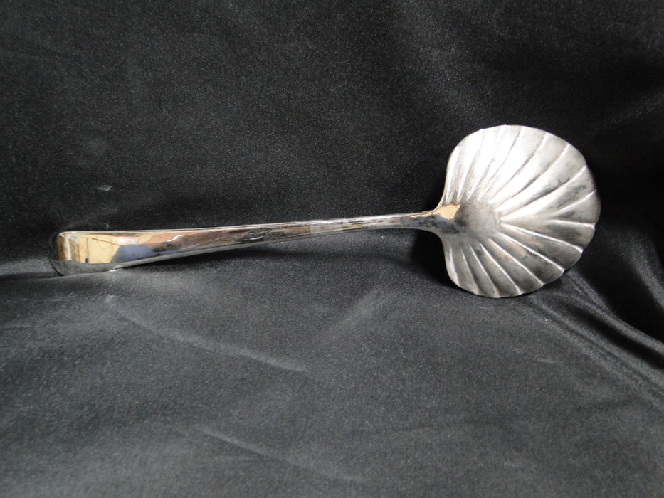 Silverplate Flatware Made in China: Casserole Spoon w/ Shell Bowl, 10 3/8", Wear