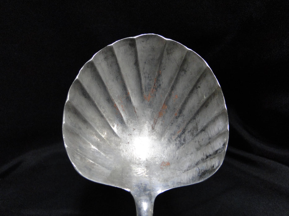 Silverplate Flatware Made in China: Casserole Spoon w/ Shell Bowl, 10 3/8", Wear