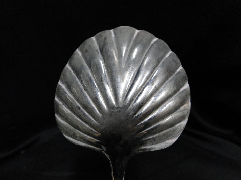 Silverplate Flatware Made in China: Casserole Spoon w/ Shell Bowl, 10 3/8", Wear