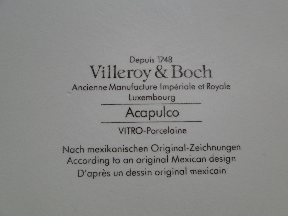 Villeroy & Boch Acapulco, Birds, Flowers: Round Serving Bowl, 8" x 2 1/2" Tall
