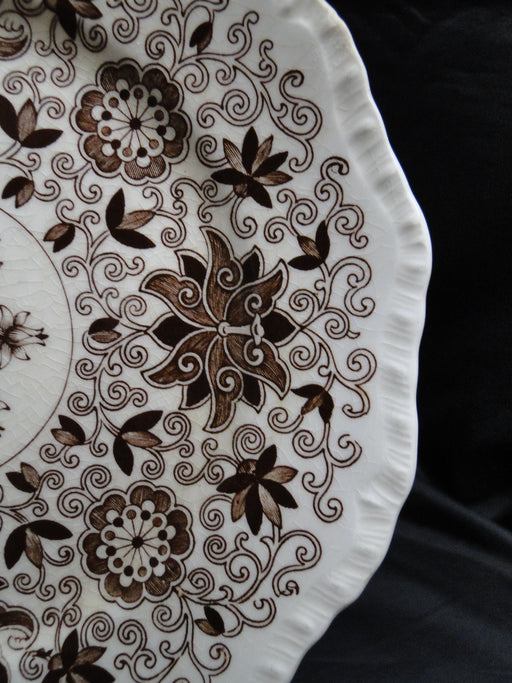 Mason's Bow Bells Brown, Flowers & Scrolls: Salad Plate, 8", As Is