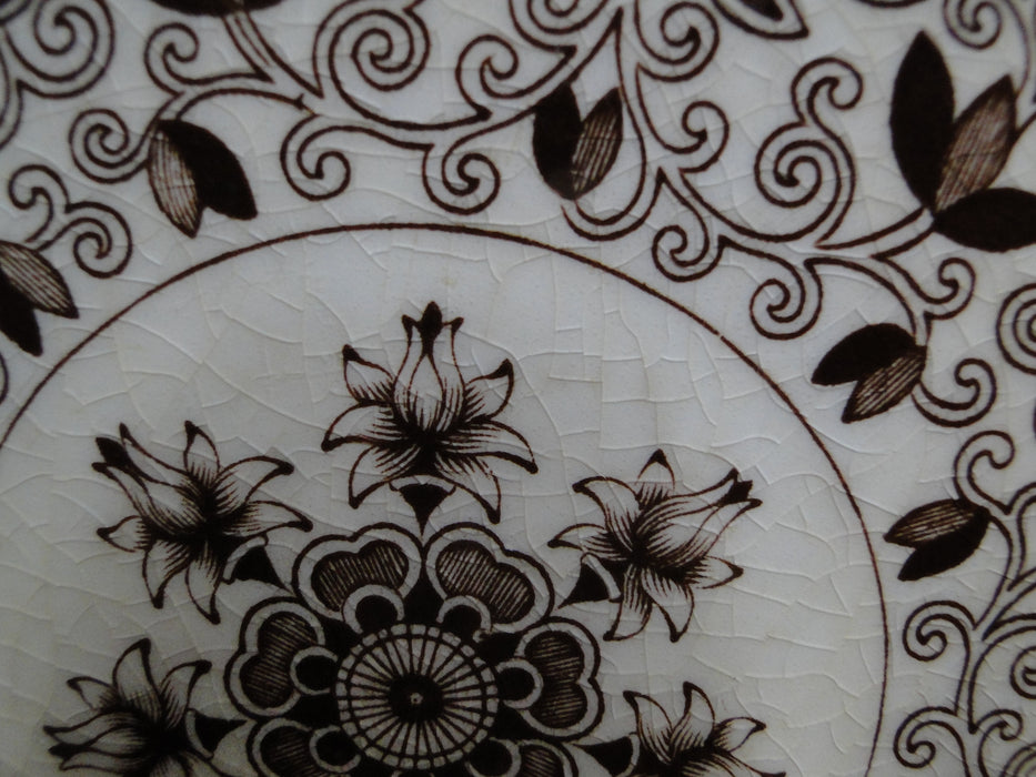 Mason's Bow Bells Brown, Flowers & Scrolls: Salad Plate, 8", As Is