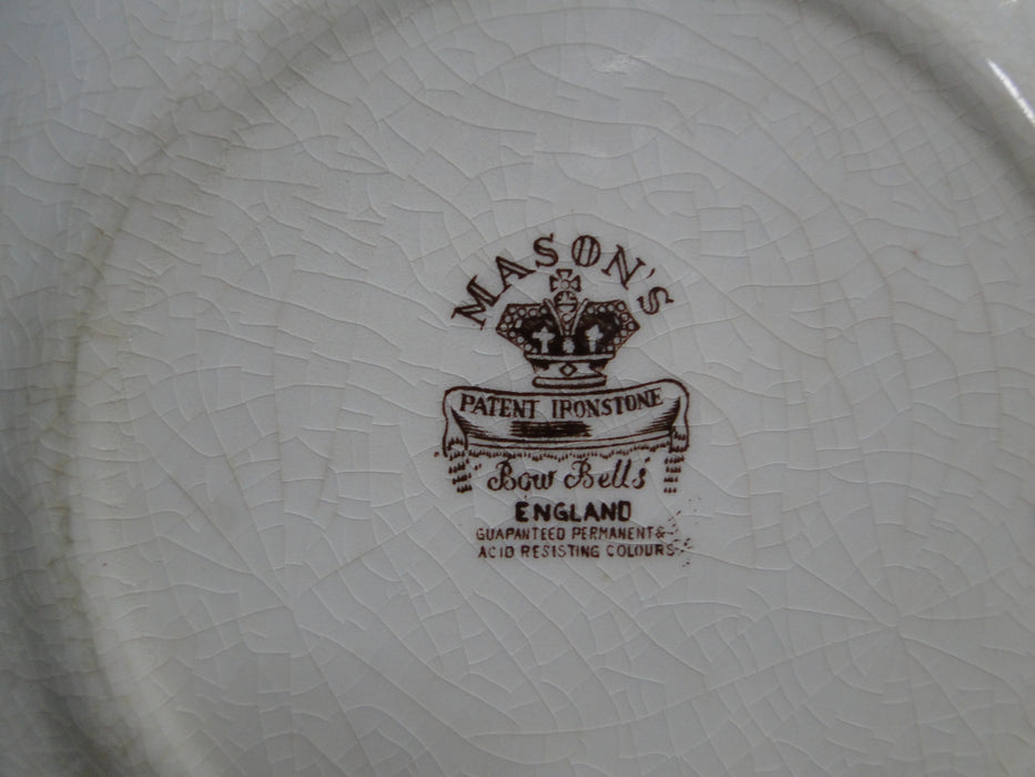 Mason's Bow Bells Brown, Flowers & Scrolls: Salad Plate, 8", As Is