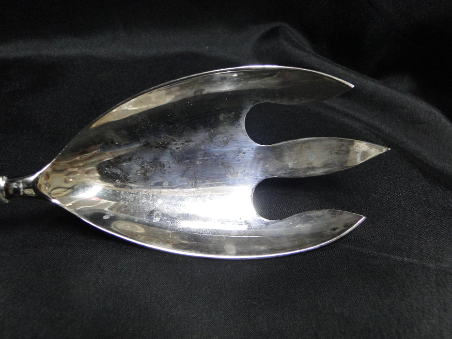 Silverplate Flatware Made in China: Salad Serving Spoon & Fork, 10 3/4"
