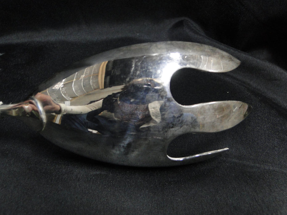 Silverplate Flatware Made in China: Salad Serving Spoon & Fork, 10 3/4"