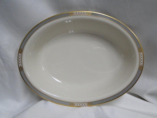 Lenox McKinley, Gray Band: Oval Serving Bowl (s), 9 5/8" x 7 3/8" x 1 7/8"