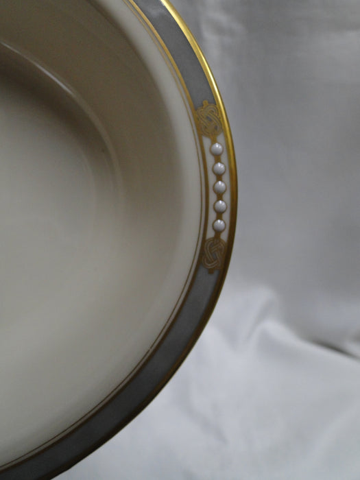 Lenox McKinley, Gray Band: Oval Serving Bowl (s), 9 5/8" x 7 3/8" x 1 7/8"