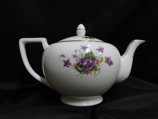 Radford Violet, Purple Flowers: Teapot & Lid, 5 3/4" Tall, 4 Cup Capacity
