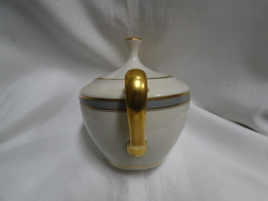 Lenox McKinley, Gray Band: Sugar Bowl & Lid, 4 1/4" Tall